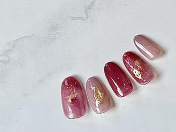 ラグウナ(Laguna)/くすみレッドのタイダイ