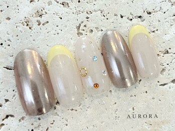 フレンチ ミラーネイル