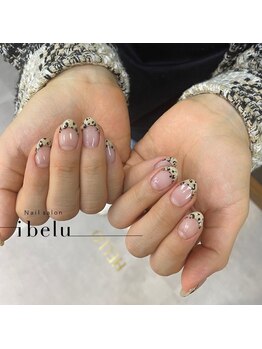 イベル 神戸三宮店(ibelu)/レオパード　フレンチネイル