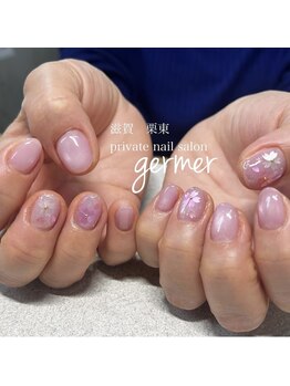 ジェルメ(germer)/うるうるマグに桜ネイル！