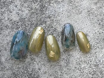 ネイルドッグ(NAIL DOG)/ブルー大理石ネイル♪