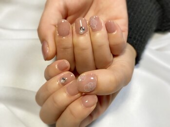 ニコリー(nicolie)/にじみフラワーネイル