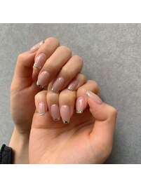 ラメホロフレンチネイル♪
