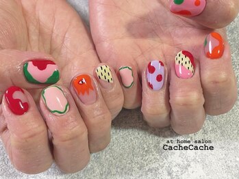 カシュカシュ(Cache Cache)/カラフルPOP春ネイル