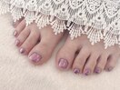 【フット】キラキラミラーネイル