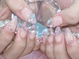 大人きらきらネイル