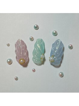 ヘアー ユニバース(HAIR UИIVERS)/夏色☆マーメイドネイル☆