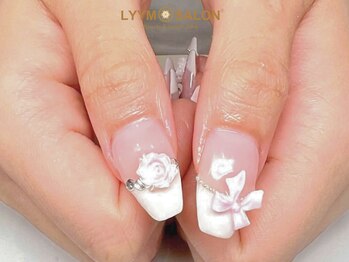 リームサロン 池袋店(LYYM SALON)/上品な3Dフレンチネイル