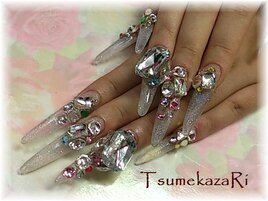 大粒ビジュー★盛りスカルプ