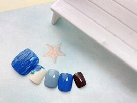 青系ニュアンスネイル