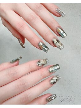 クリーム(Nail Atelier CREAM)/お任せdesign☆クリアブラック