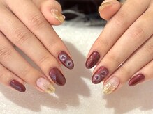 アルティノ ネイル ガーデン(altino nail garden)/クリスマス/キラキラ/ボルドー