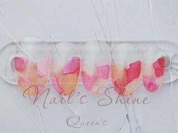 ネイルズシャインクイーンズ(nail's Shine Queen's)/クリアグラデーションアート