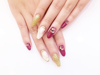 ネイルコレクション ピンク(Nail Collection Pink)/ジェル付放題￥10990～大理石