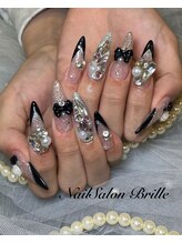 エスフィーネイルサロン ブリーユ(Esfy nailsalon Brille)/ピンク×黒ゴテゴテネイル