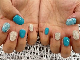 〇マーメイド水面ネイル