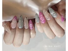 ミンズネイル(minsnail)/長さ出しハイビスカスネイル