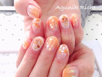アグニークリッシェ(Agunik Riche)/【押し花ネイル】