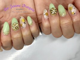 【自爪ネイル】雪の結晶ネイル