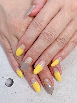 ネイル ビューティーマジック 葛西本店/ イエローフレンチネイル