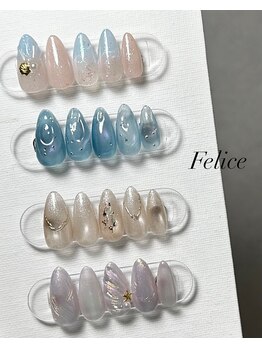 フェリーチェ 名取(Felice)の写真/【フィルイン対応◎】自爪に優しくモチも抜群♪どこから見ても美しいフォルムに◇いつもの毎日に彩りを…☆