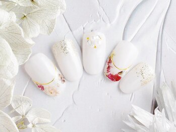 ローズクレア(Rose Crea)/フラワーブライダルネイル