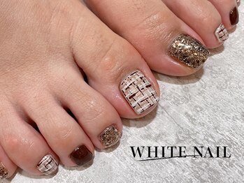 ホワイトネイル 武蔵小杉店(WHITE NAIL)/フットネイル/ツイード