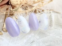 ネイルサロンアンドスクール ラフィーネ 池袋店/紫陽花タイダイネイル◆￥6990
