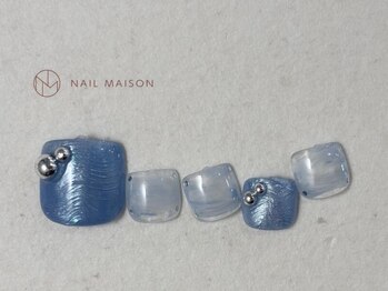 ネイルメゾン 梅田(NAIL MAISON)/ブルーもやもやネイル