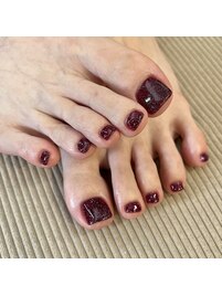 ボルドーフラッシュネイル