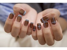 ネイルサロン モネ(Monet)/チェック＋フレンチ