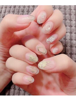 私のビューティー/ニュアンスショートネイル