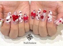 ネイル エミュスト(Nail Emuest)/ハートネイル/キラキラネイル