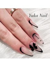 ユカネイル(Yuka Nail)/pink＆black！モテ海外ネイル