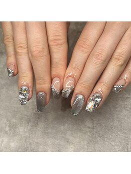 エストネイルアンドエストアイズ 西尾店(est nail&est eyes)/埋め尽くし×マグネットネイル