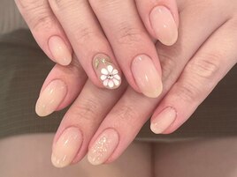 成人式 ネイル夏グレーフレンチ