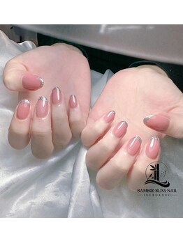 ガラスフレンチネイル