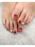 【6月限定クーポン】foot nail  定額Aコースorアート2本 ¥7000（オフ代込み）