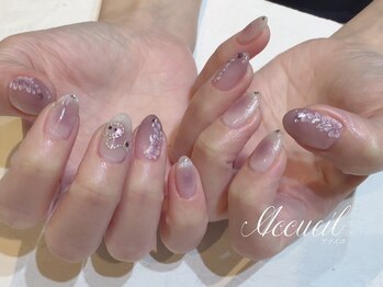 アクイユ 銀座店(ACCUEIL)/干支と藤の花ネイル