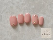 リトルビュー(little view)/ピンク×ビジュー ¥6980