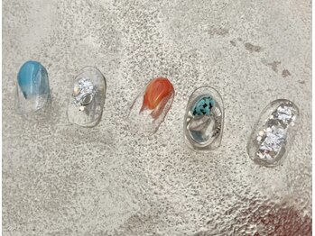 モニカ(MONICA)/クリア×シルバーネイル