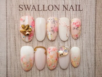 スワロンネイル(SWALLON NAIL)の写真/【繊細アートからトレンドアートまで♪!】模写や繊細アート・キャラクターもOK☆気軽に相談してみて◎