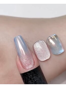 ティナ ネイルスタジオ(Tina Nail Studio)/ミラーパウダーグラデーション
