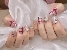 チュリップ(Tulipe)/チェックネイル