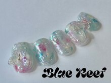 ネイルアンドまつげエクステ ブルーリーフ 四谷三丁目店(Blue Reef)/キラキラ水面ネイル