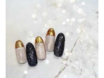 ネイルサロン&スクール ジーナ(GINA)/煌めきラメ×ミラー