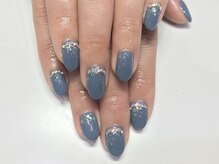 クォーターリゾートネイル(QUARTER RESORT nail)/くすみワンカラーネイル☆