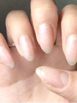 インプレス 大井町店(Impress)の写真/ネイルをお休みしたい方にも◎《自爪育成》ドライケア付き＋クリアジェルで自爪風のネイルに＊