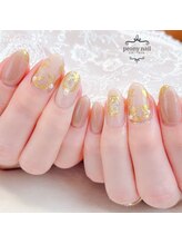 ピオニーネイル(peony nail)/ミラーフラワー　ブライダル