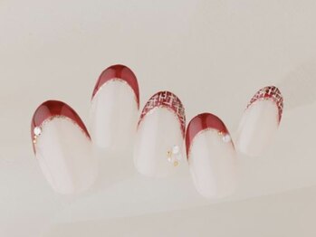 エムスラッシュ センター南(M.SLASH)/ツイードフレンチネイル